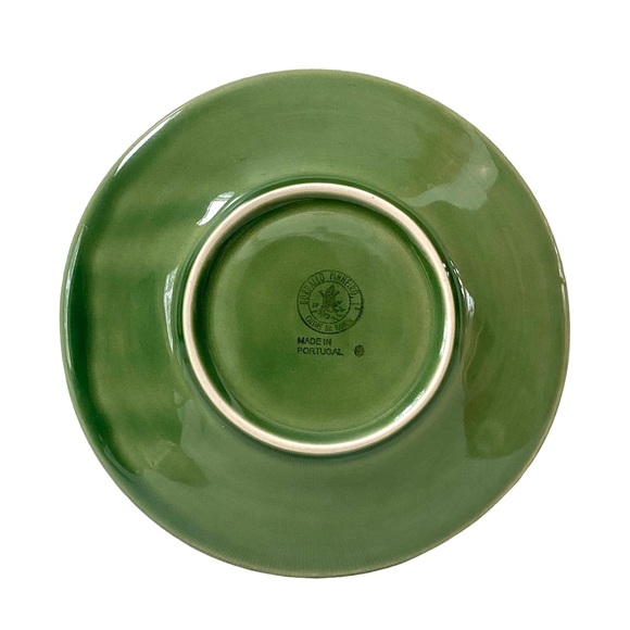 BORDALLO PINHEIRO DRAGONFLY EMBOSSED GREEN CUP & SAUCER PORTUGAL, RARE / RETIRED - Picture 9 of 11